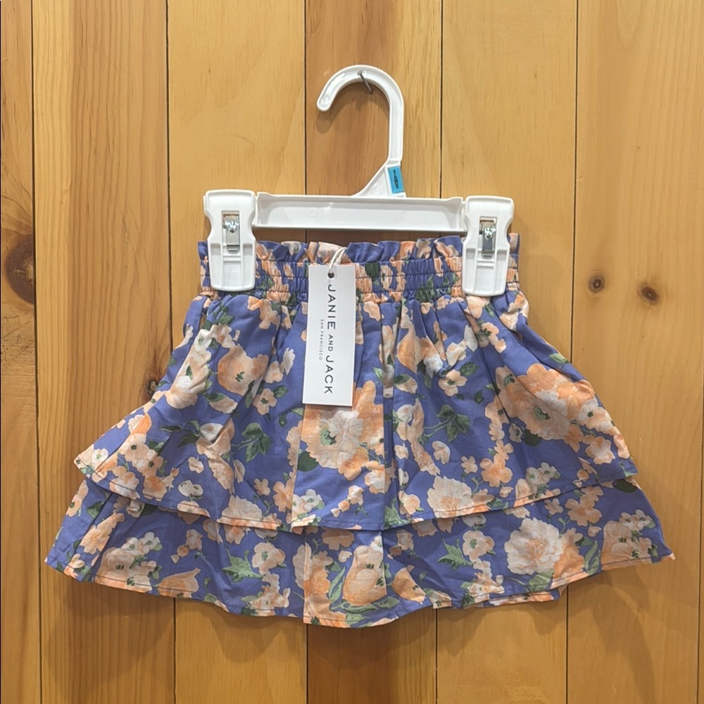 Janie and Jack Purple Floral Skirt